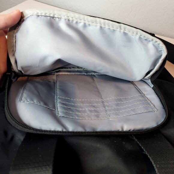 IHKWIP Black Purse Travel Bag Tote Crossbody Strap Zipper Pockets Organizer - Picture 9 of 14